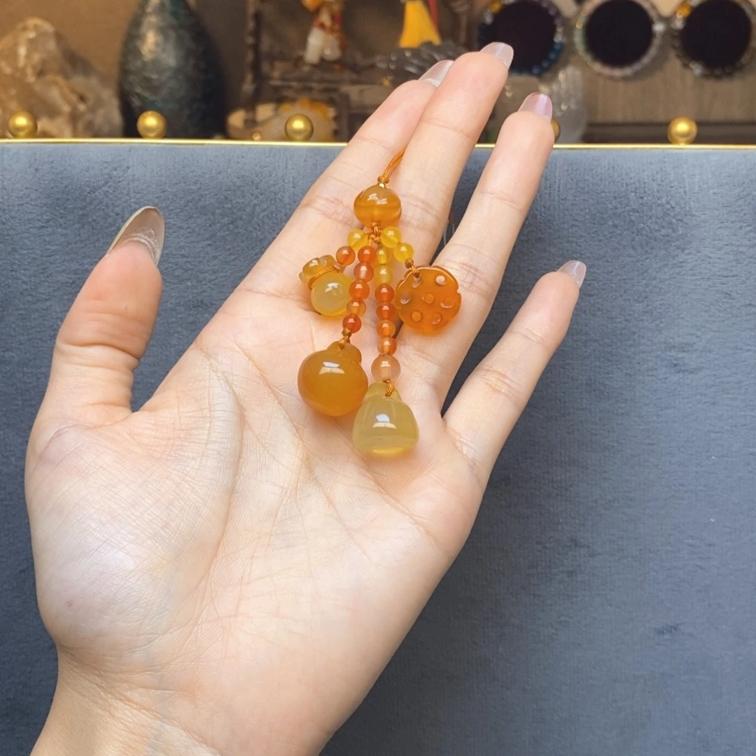 未镶嵌车挂玛瑙/玉髓挂件