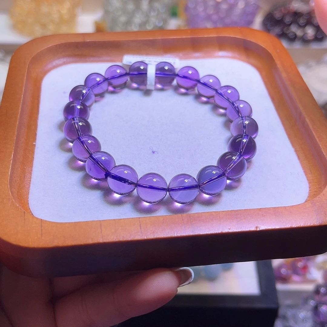 月***弯水晶手链未镶嵌Y巴西紫水晶10