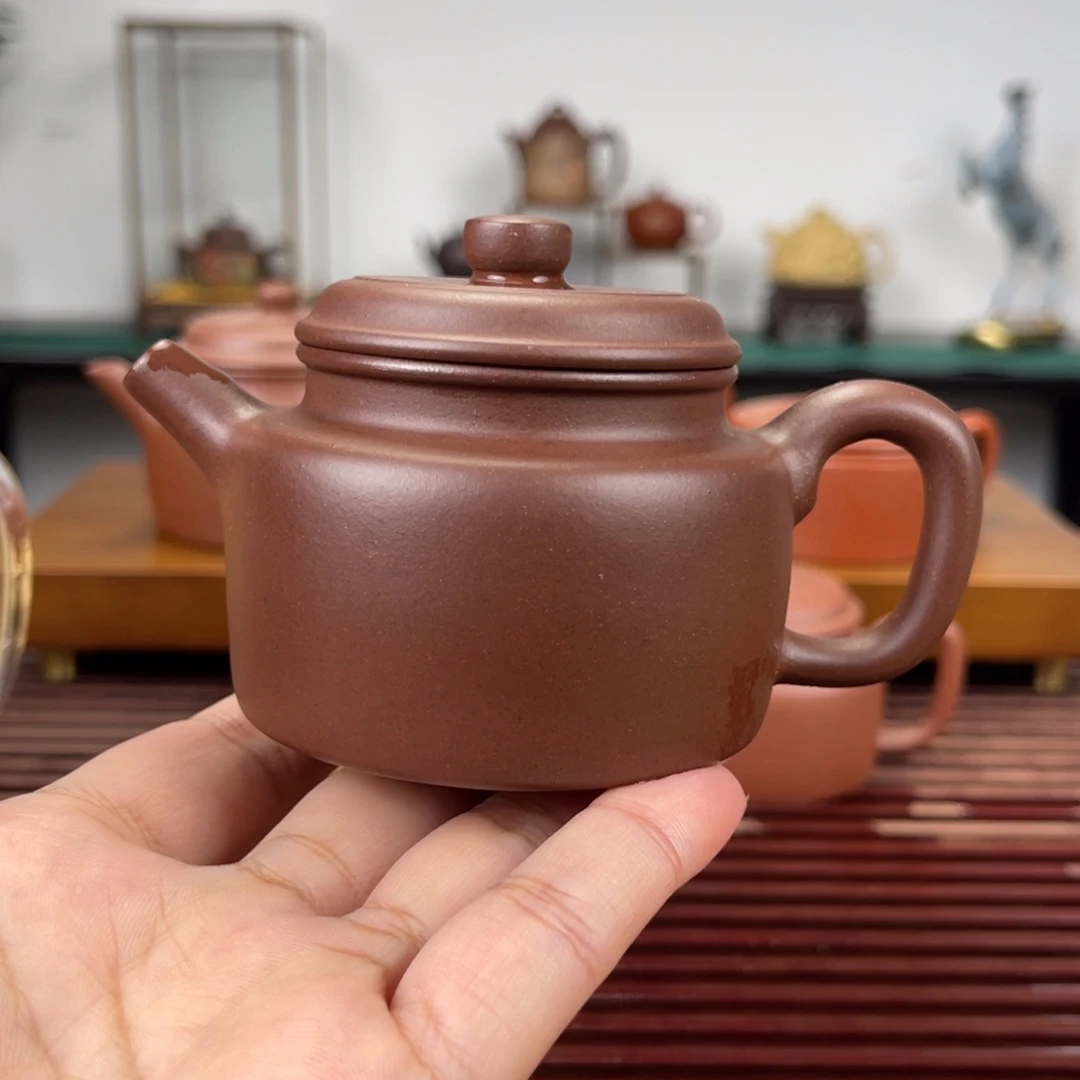 茶壶紫砂150毫升半手工紫泥德钟