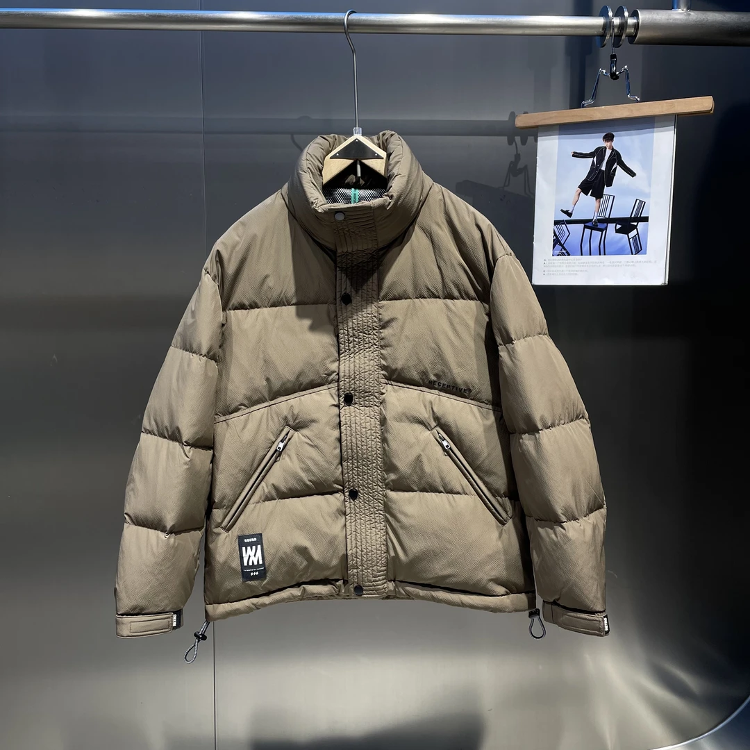 2024冬季新款立领羽绒服韩版白鸭绒纯色外套简约百搭休闲时尚男装