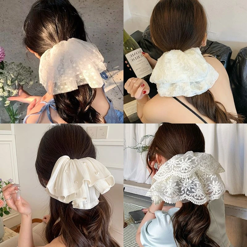 韩系爆款惊喜盲盒随机手工大肠发圈、发绳、方巾一个