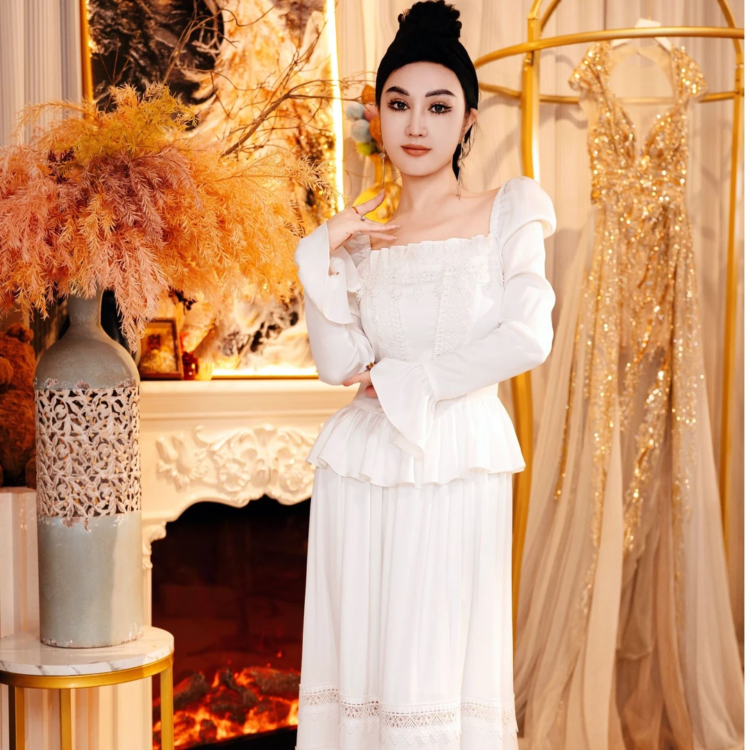 【星姐推荐】星原创高级定制【月光之梦】设计师轻奢名媛度假风连衣裙