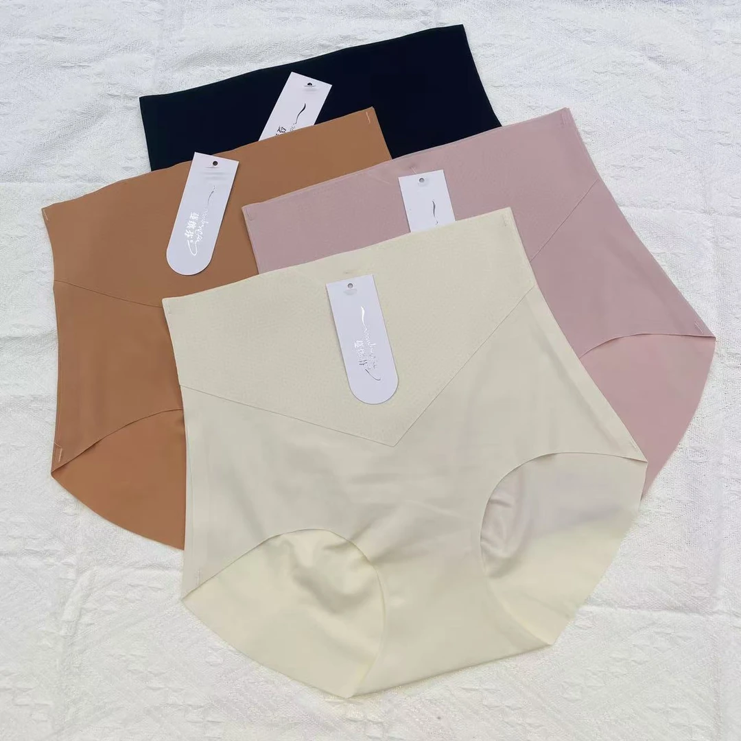 高腰提臀收腹裤亲肤透气无痕高弹塑身美体女士三角裤-1674