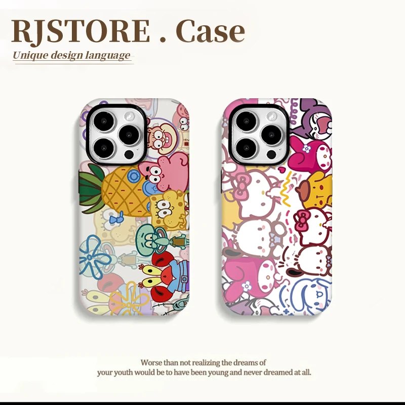 奥菲顿横版海绵宝宝适用iPhone1615菲林手机壳华为vivo小米oppo套