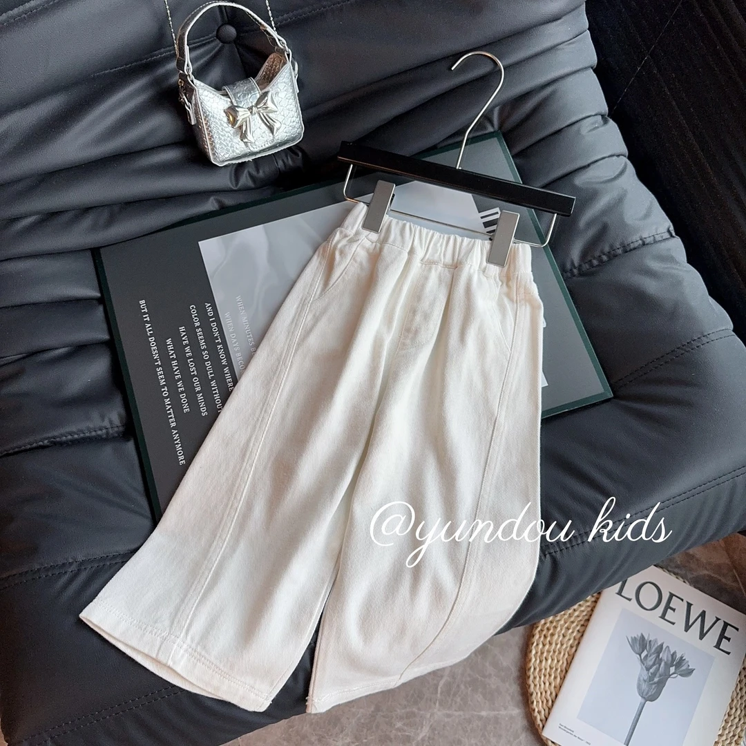 【亲子装】新款秋装阔腿直筒裤童装女童亲子装宽松童装韩版休闲舒适