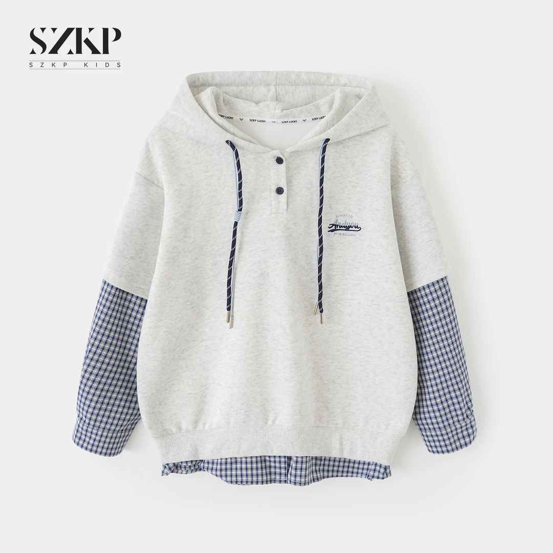 SZKP秋季新款女童装休闲上衣中大童时尚洋气儿童卫衣HLYQ552990