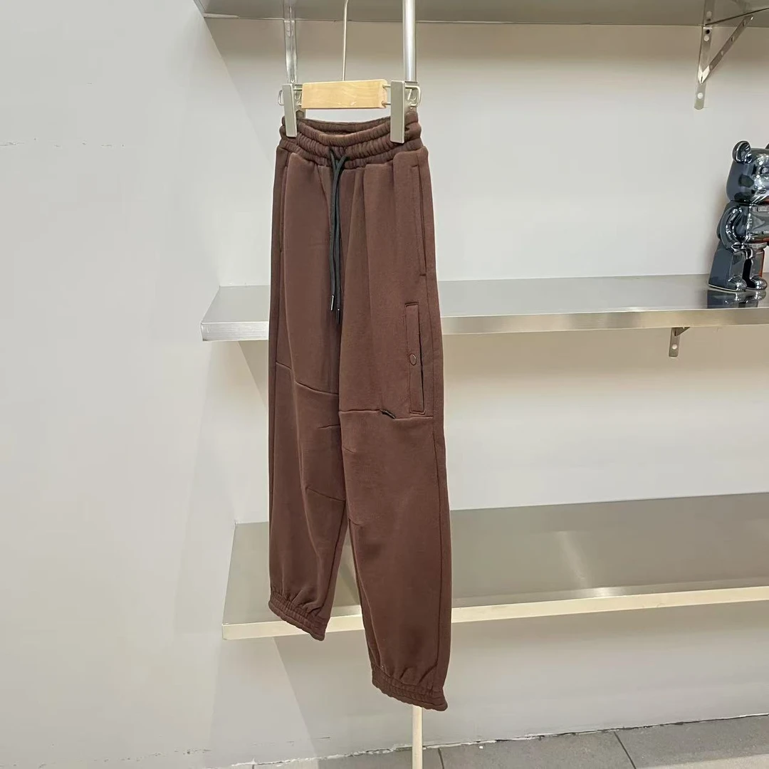 秋冬男童女童针织长裤咖啡色 0409高奢亲子系