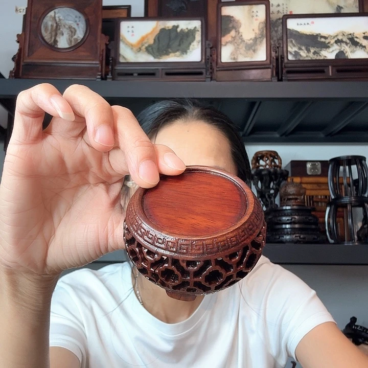 大红酸枝底座1个装