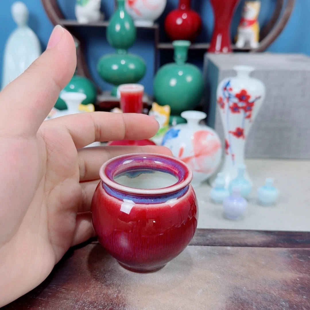 陶瓷手工小花器摆件