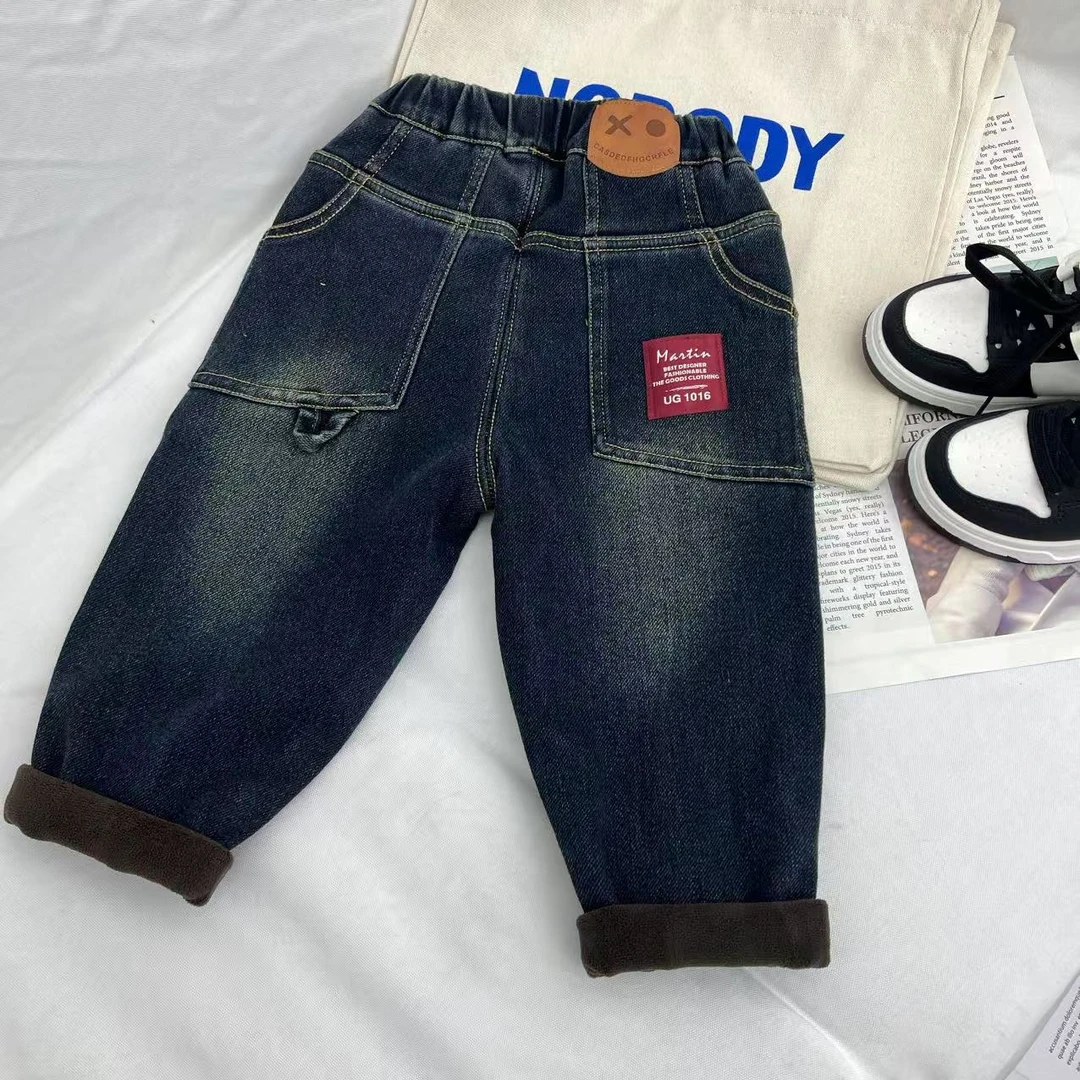 【加绒】儿童小童冬季潮流韩版加绒牛仔裤JHNZK10