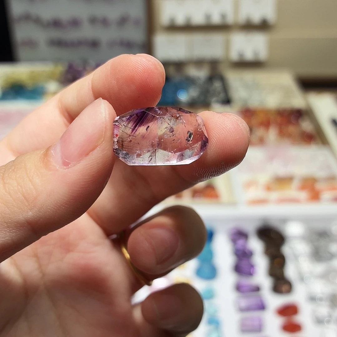 未镶嵌水晶吊坠(不含链)福利 紫超七 随形 打孔定制不退换