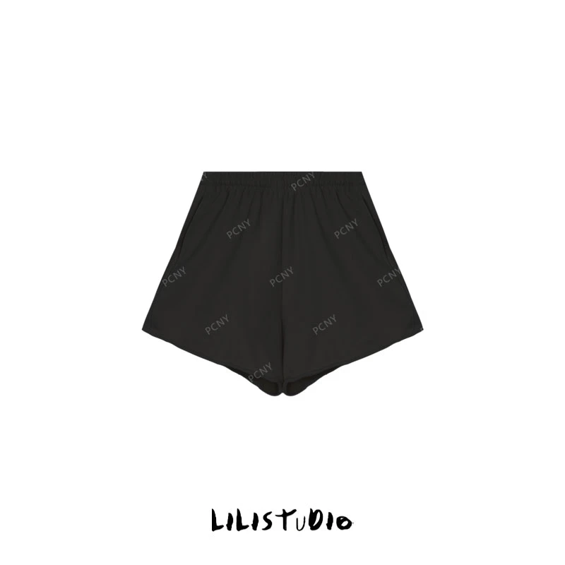PCNY「慢节奏」不理理夏季新款小众女装宽松百搭松紧腰运动休闲短裤