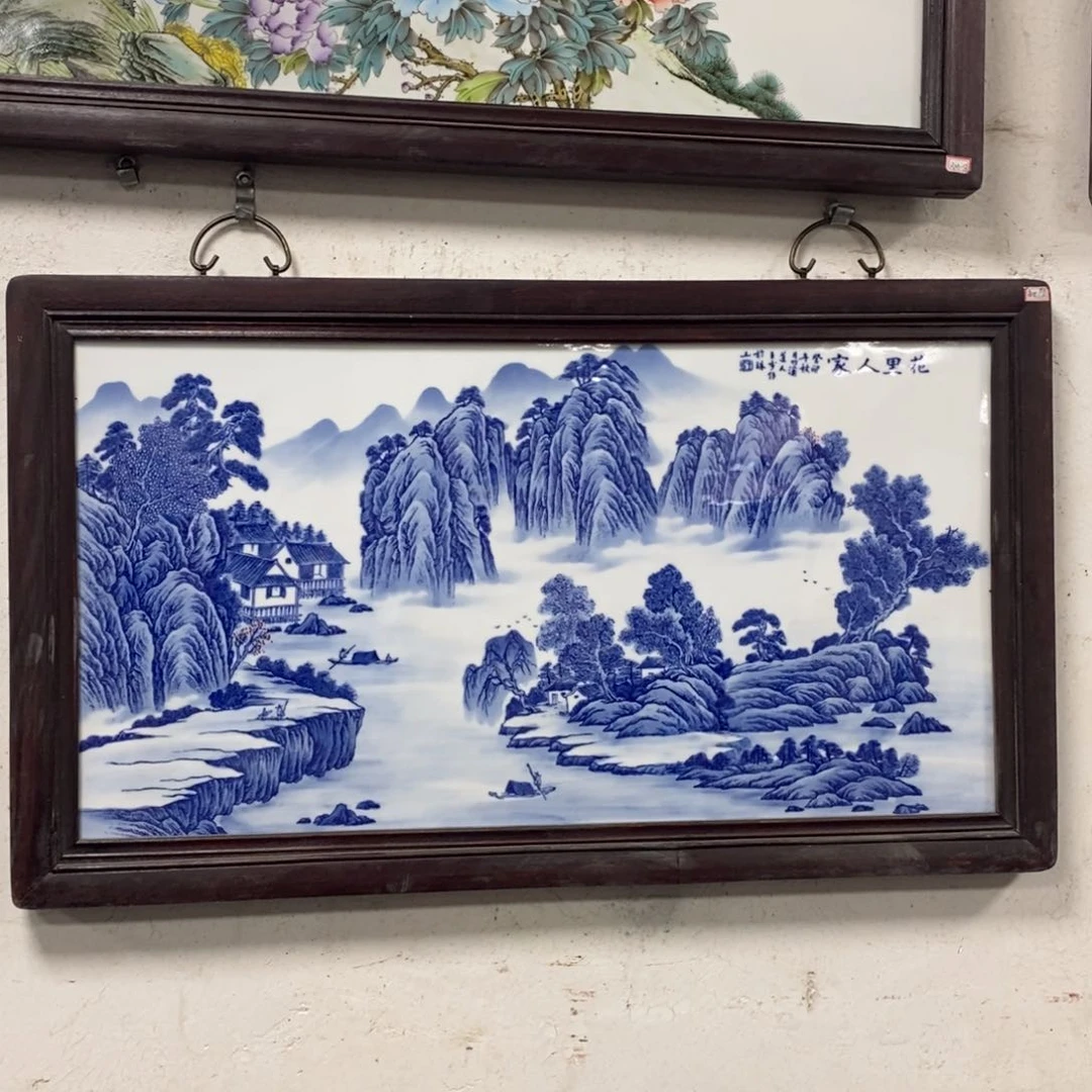 瓷片90*52 景德镇瓷板画柴窑烧制