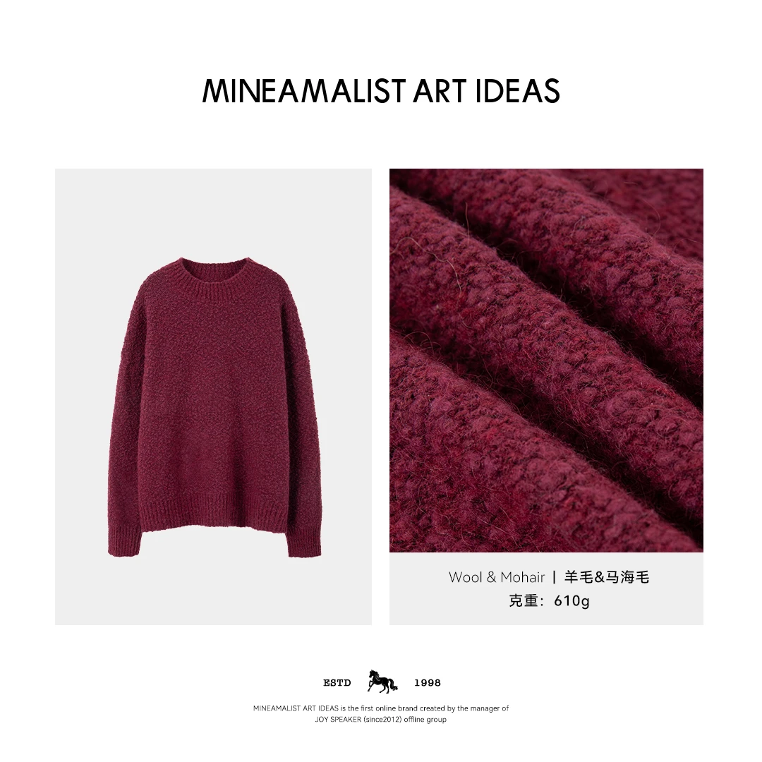 MINEAMALIST ART IDEAS早春UMA羊毛针织上衣3246M