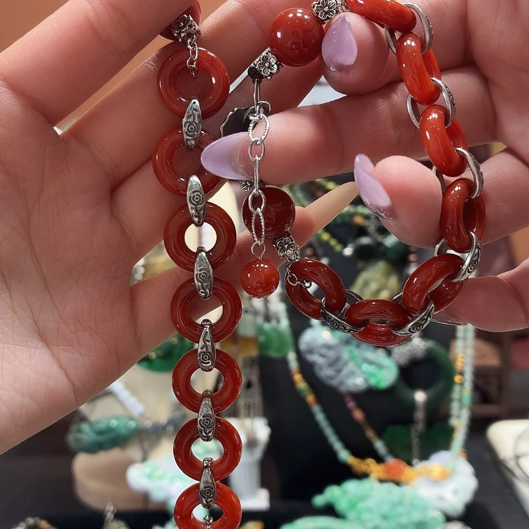 翡翠未镶嵌耳饰多样性发一手串