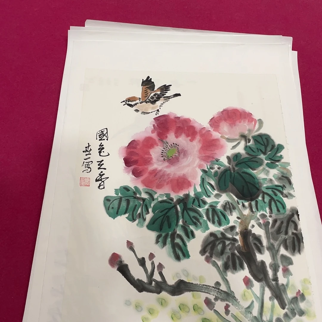 国画1.4平尺国画作品