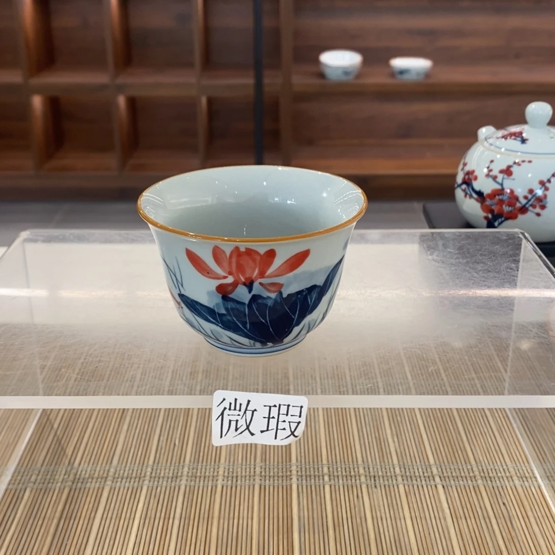 釉下彩老陶泥手工绘制