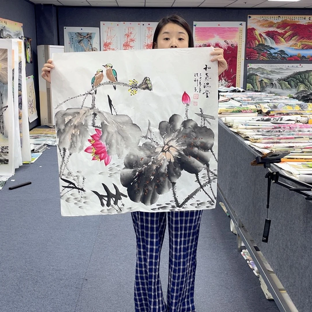 国画作品小姐姐放漏…