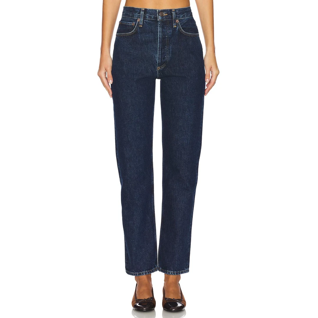 AGOLDE 90S PINCH WAIST 高腰直筒款 Denim-Dark 牛仔裤