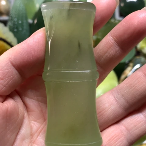 蛇纹石玉未镶嵌手把件