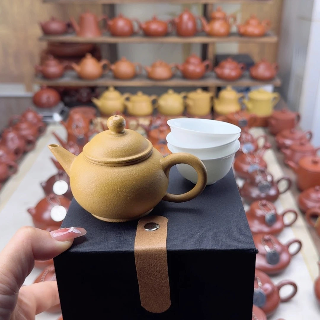 紫砂茶壶呑*小水平黄段泥