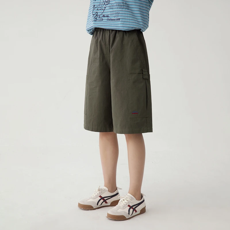 初中生2025夏季新款美式复古宽松工装短裤女大童休闲风C25BX1075D