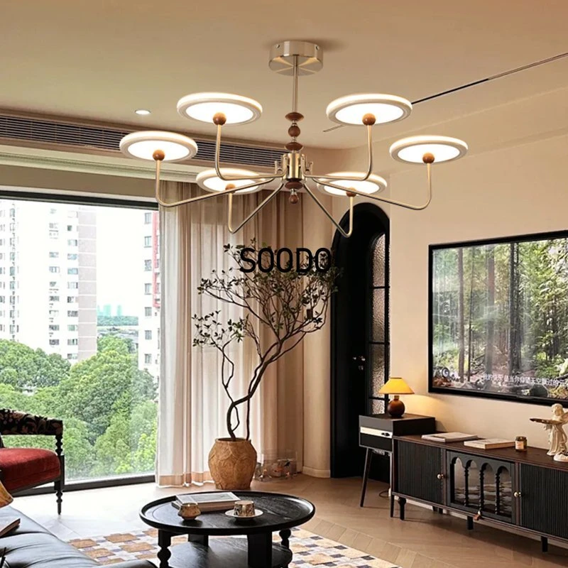 星环 法式中古风客厅吊灯2025新款奶油风大厅餐厅设计师主灯具