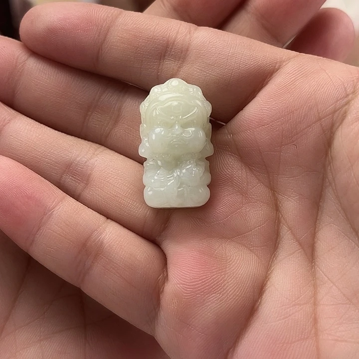 颈饰未镶嵌和田玉黄财神吊坠