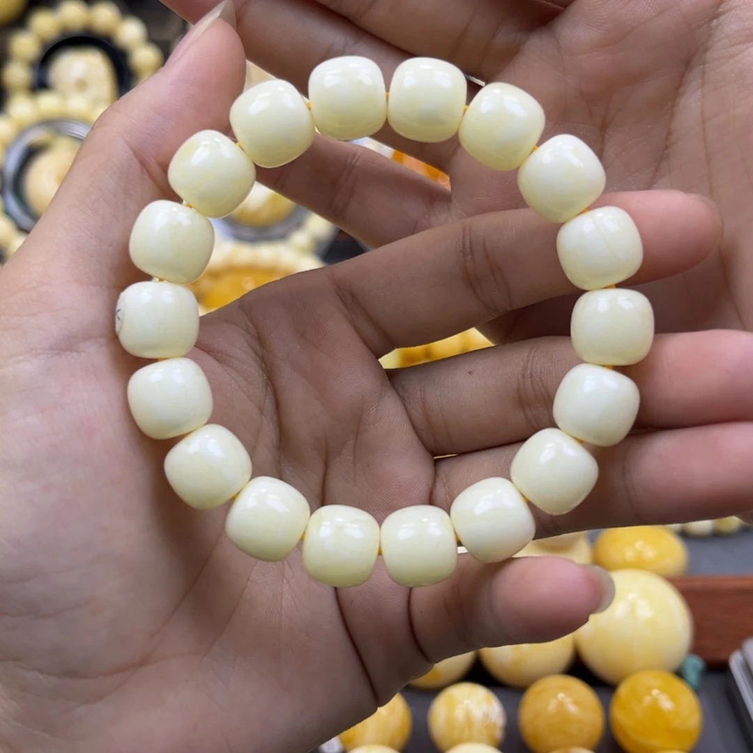 琥珀未镶嵌手串同料老邢手串11.7mm