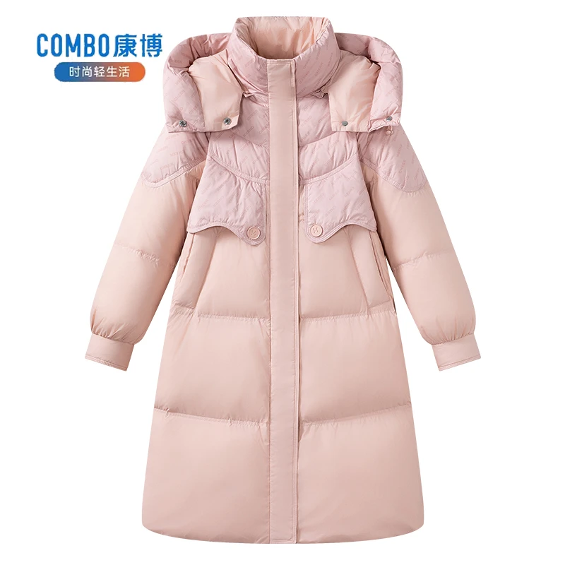 【姿姐】康博设计款羽绒服长款休闲保暖外套K400101603