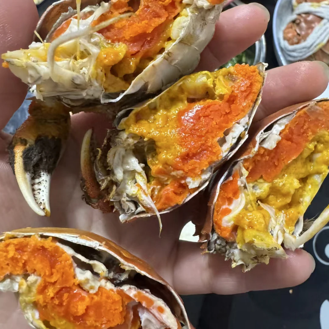 宿迁骆马湖大闸蟹丢一腿母蟹3-4.5两一斤3只左右