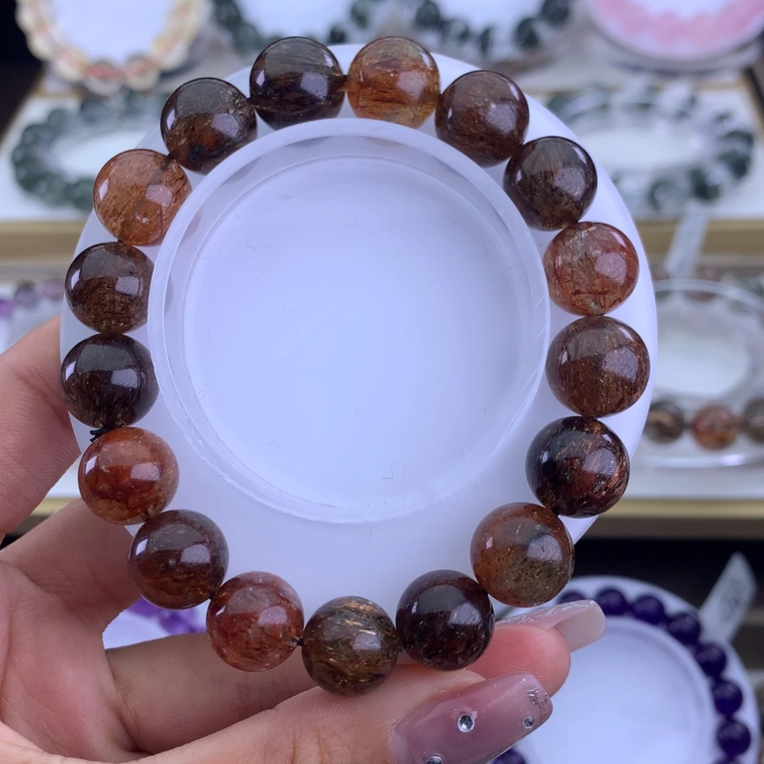 水晶手链未镶嵌迪***猫黑金超