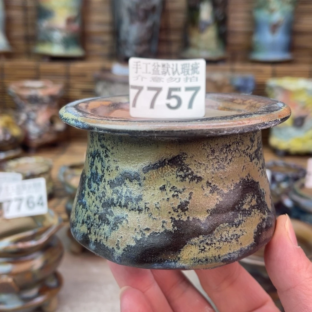 手工花盆默认瑕疵完美者勿拍