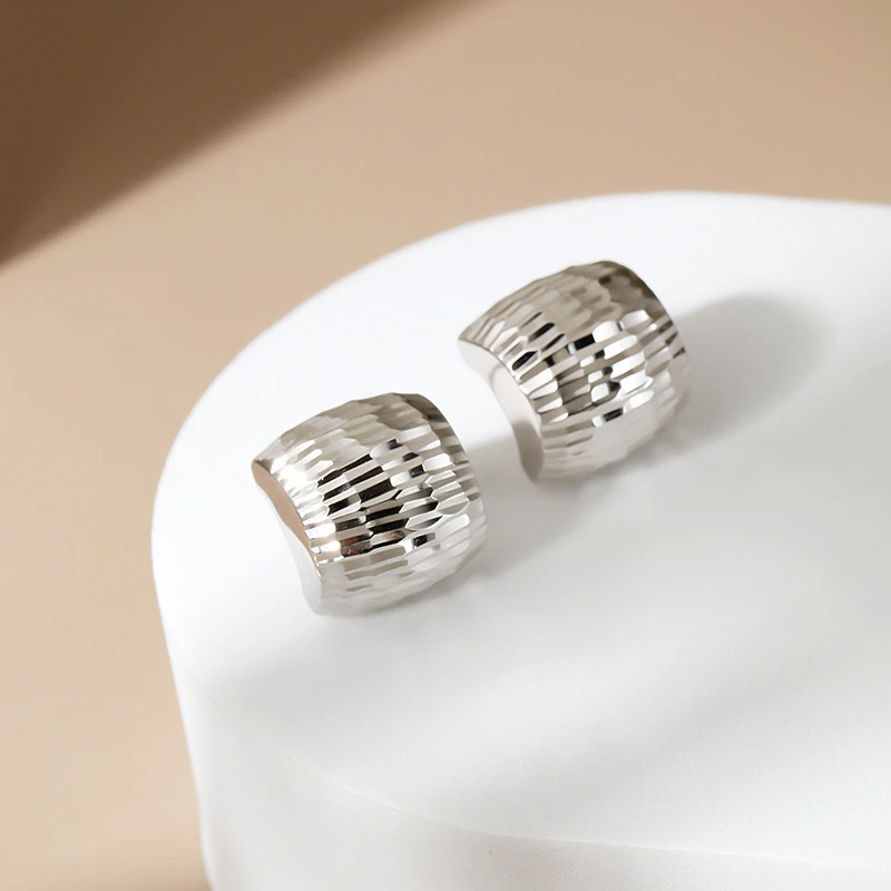 925银耳饰 纯银【水漾】耳钉