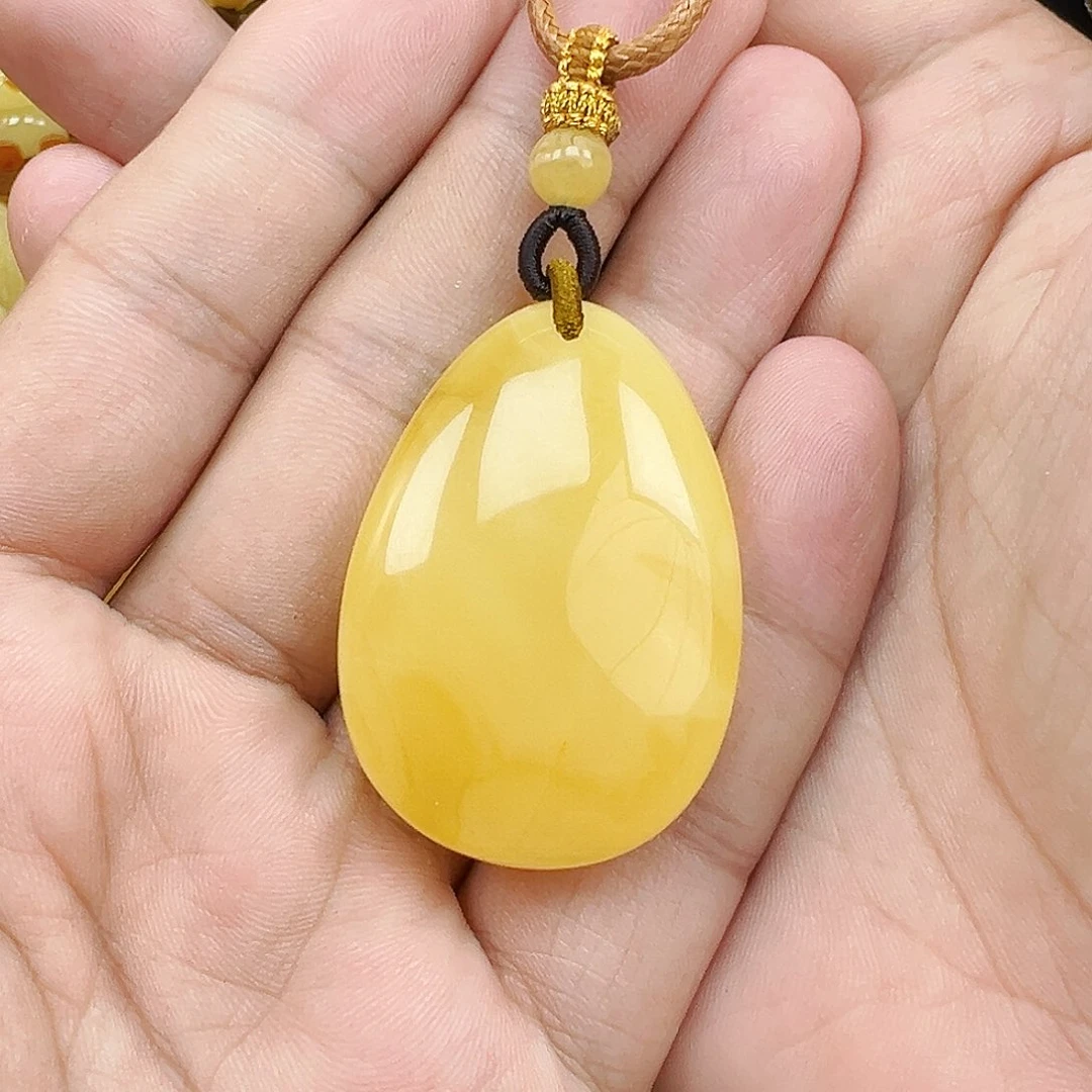 蜜蜡未镶嵌珠宝奇石蜜蜡吊坠13克