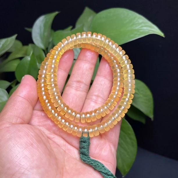 非金属珐琅手链 规格8*3  养殖西藏老羊角高冰高透小冰花手持