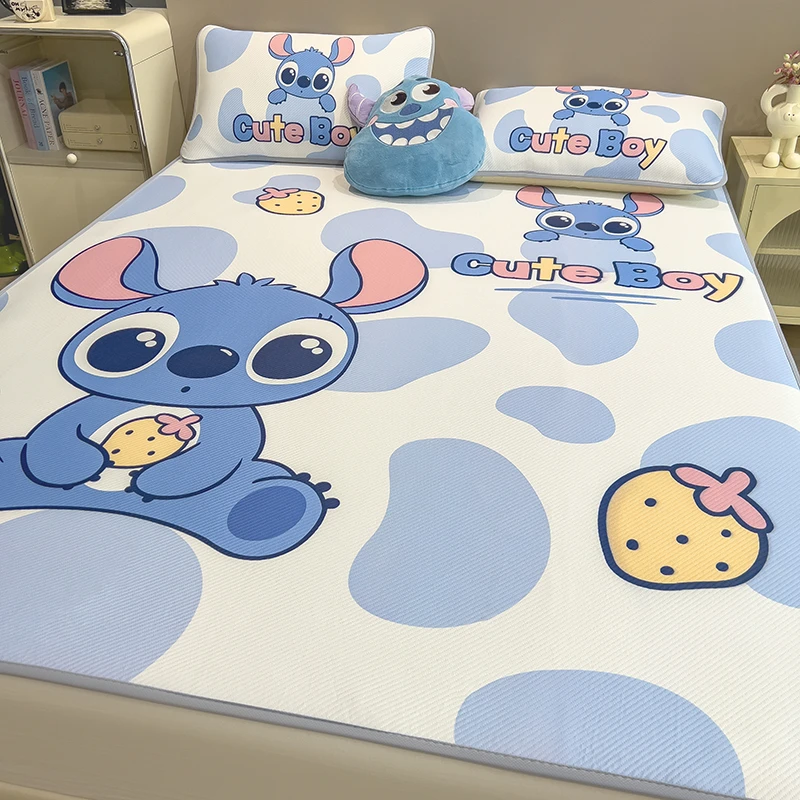 夏季凉感席儿童卡通冰丝席防滑固定凉席夏天学生宿舍软席子空调席