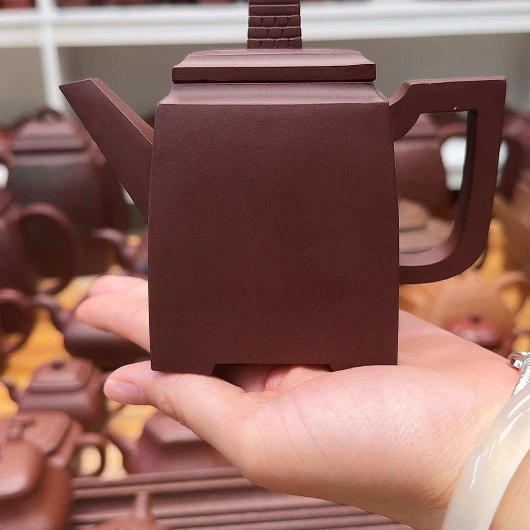 茶壶紫砂紫砂壶四方长城壶300cc