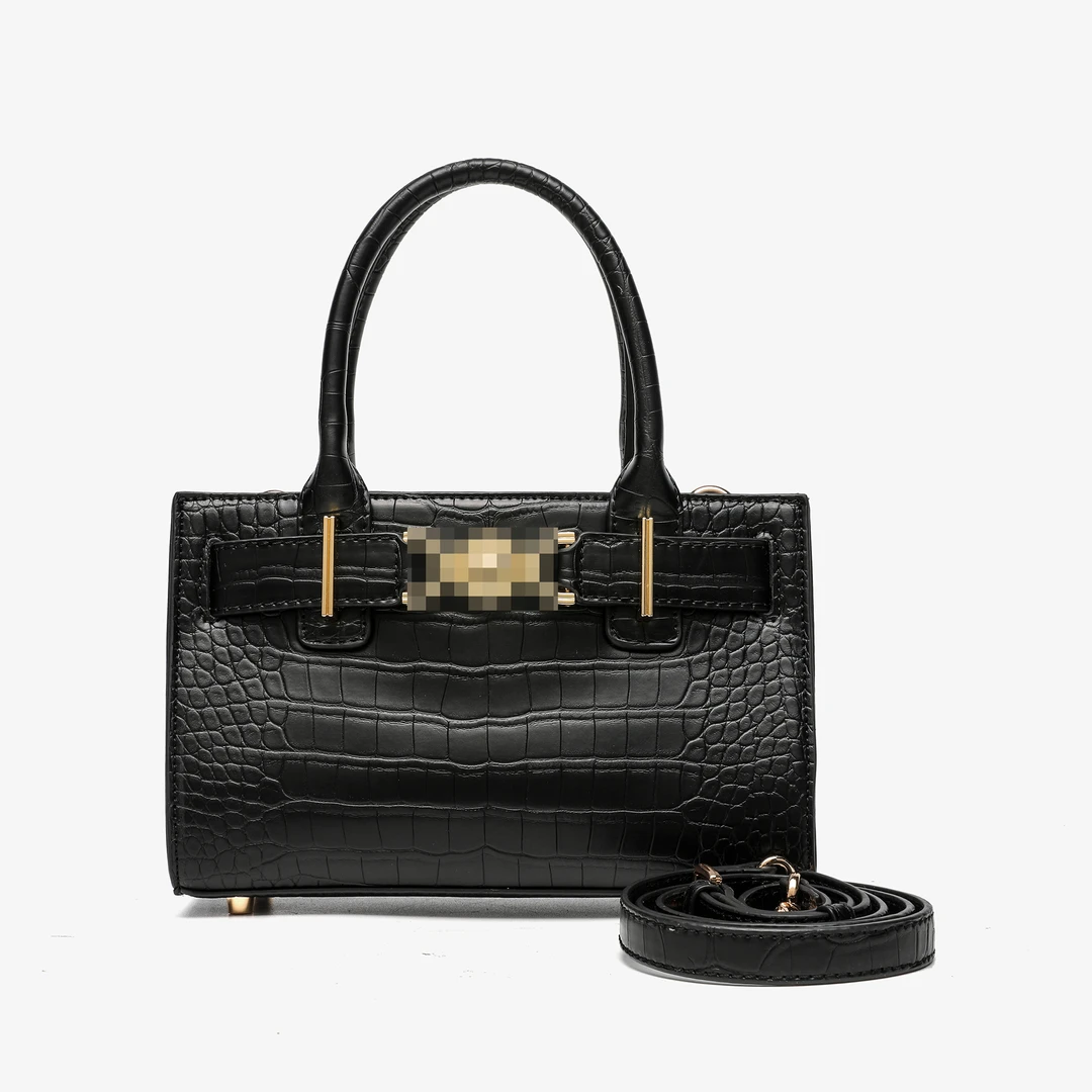 【云仓清货】轻奢鳄鱼纹手提凯莉包CK251018A黑色