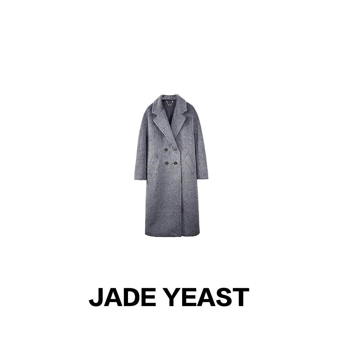 JADE YEAST|静奢极简【苏力长款大衣】双排扣苏力大衣-9911