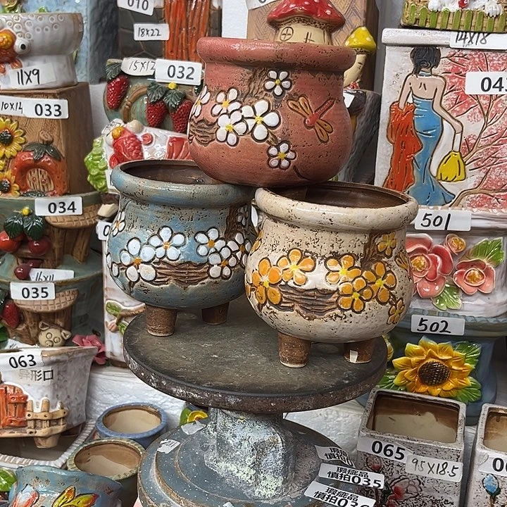 粗陶材质多肉花盆