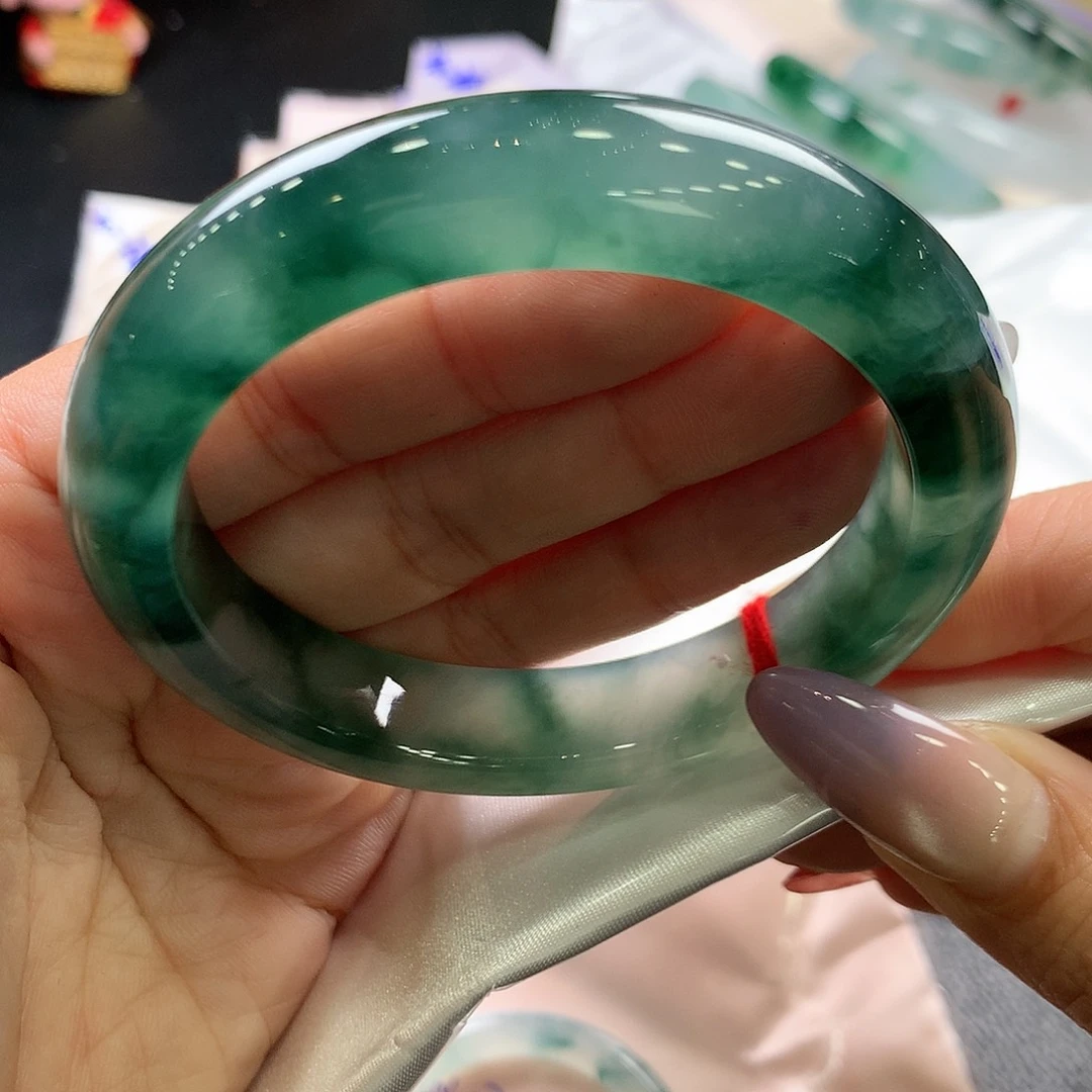 翡翠未镶嵌手镯5859正