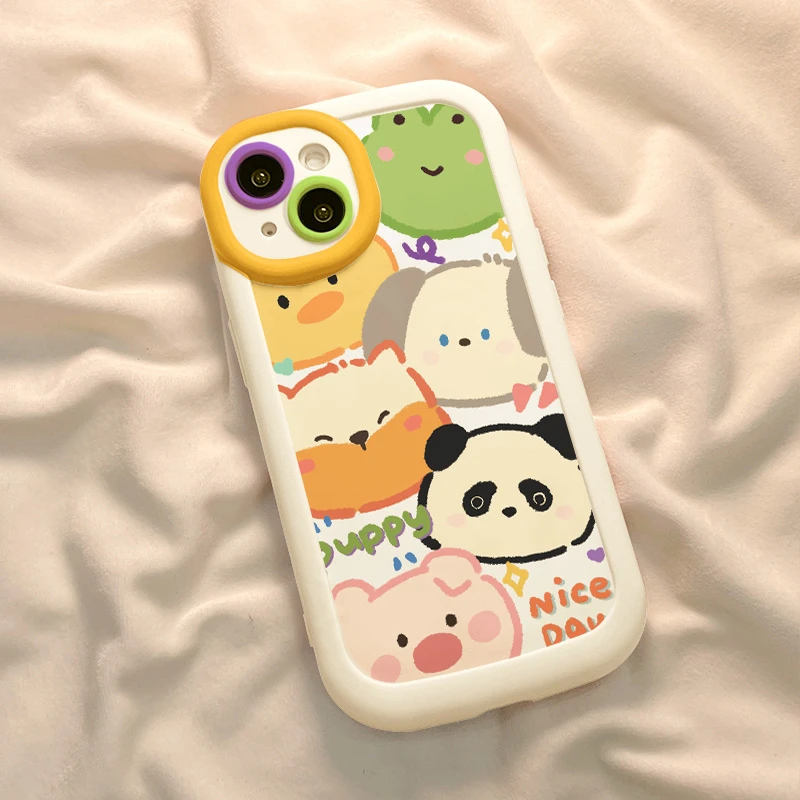 【苹果/华为/荣耀/OPPO/vivo小米】满屏动物磨砂泡芙防摔手机壳