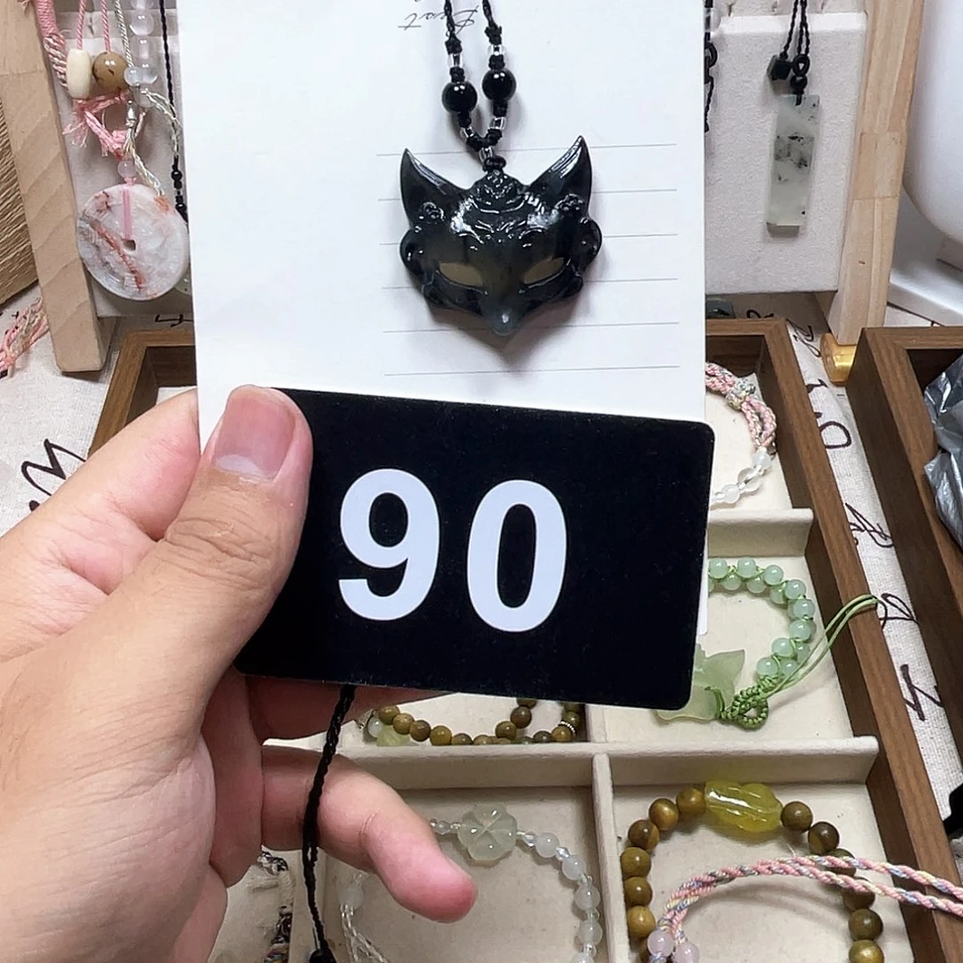 蛇纹石玉合金颈饰