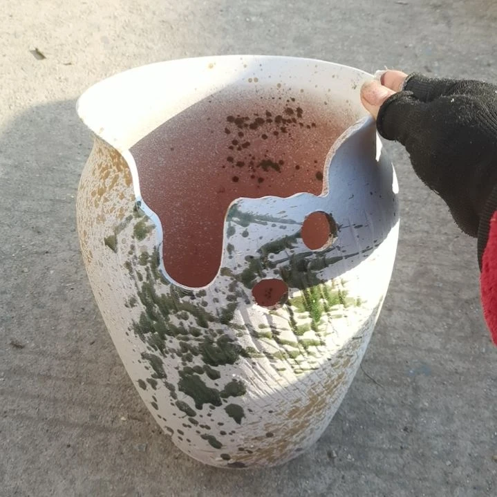 红陶微瑕一个盆盆子