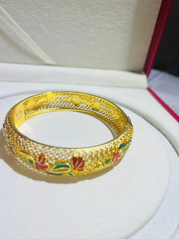 足银手镯  [高级定制］郁金香卡扣手镯0806