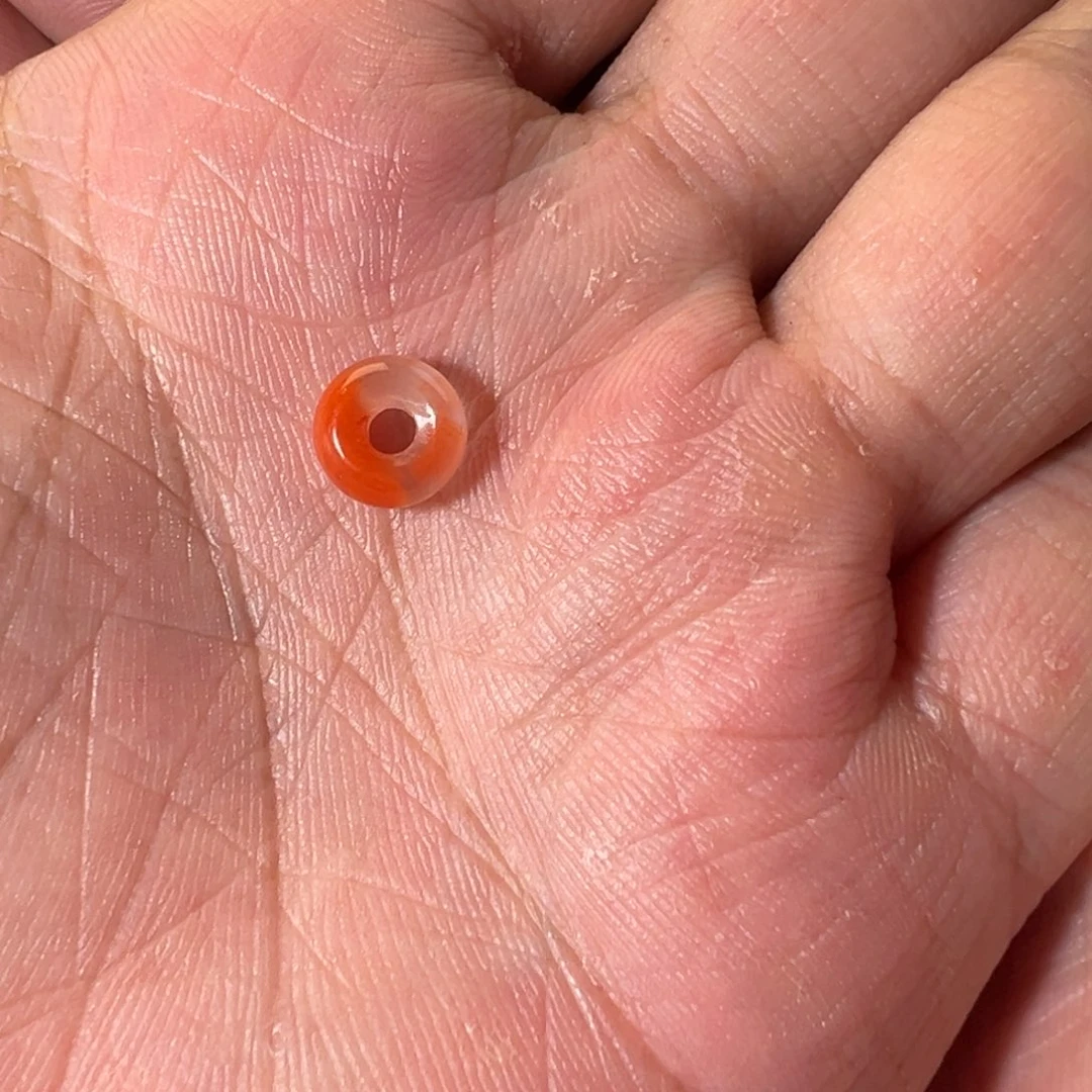 第***.南红玛瑙未镶嵌珠宝奇石冰飘卡扣8+mm