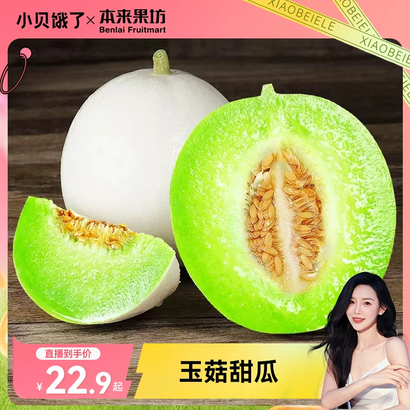 【小贝专属】海南玉菇甜瓜2.5-4.5斤 新鲜水果 现采直发 坏果包赔