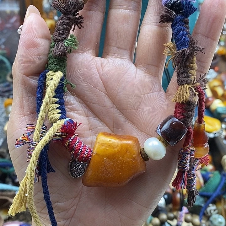 未镶嵌项链蜜蜡项链