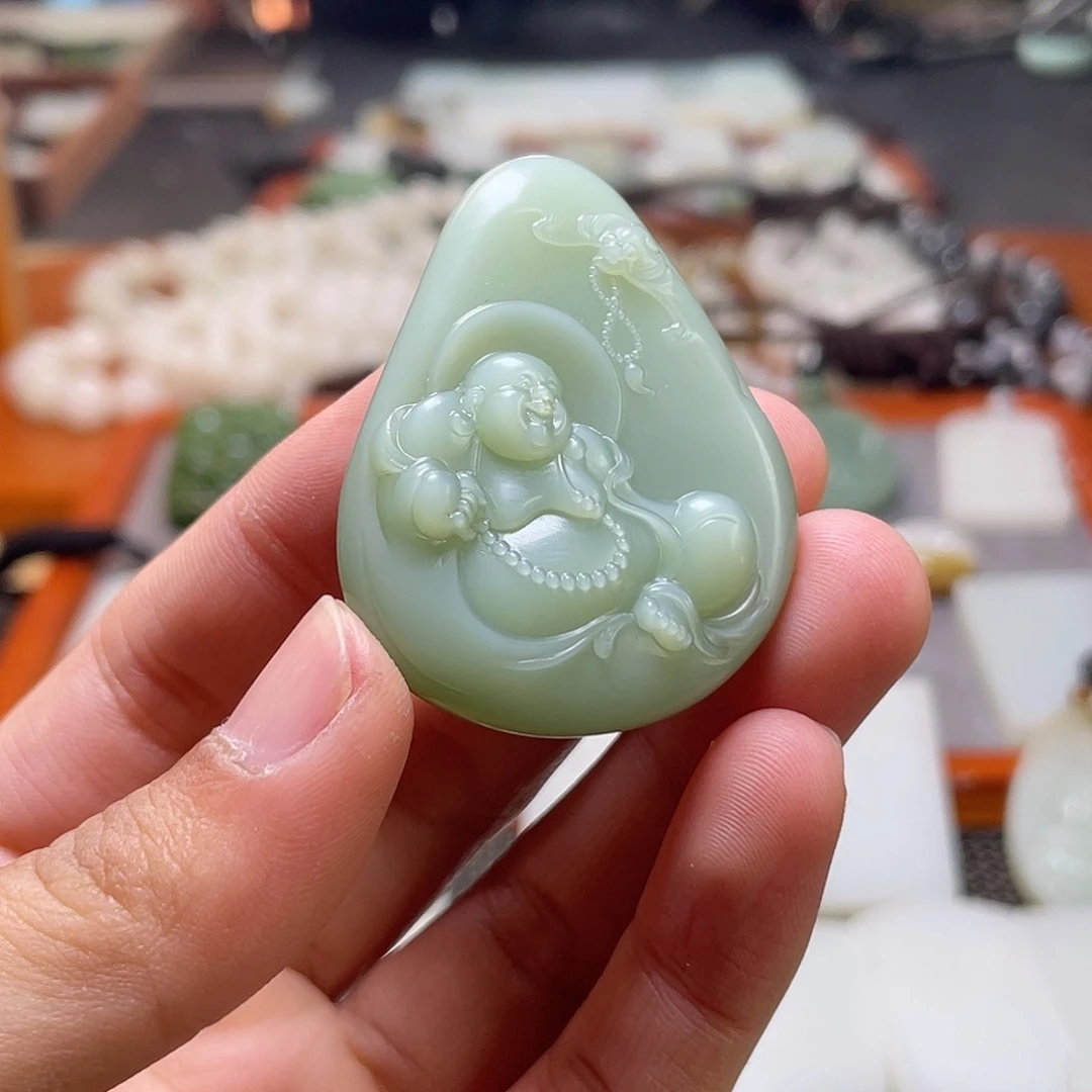 定制和田玉挂件未镶嵌包**胖